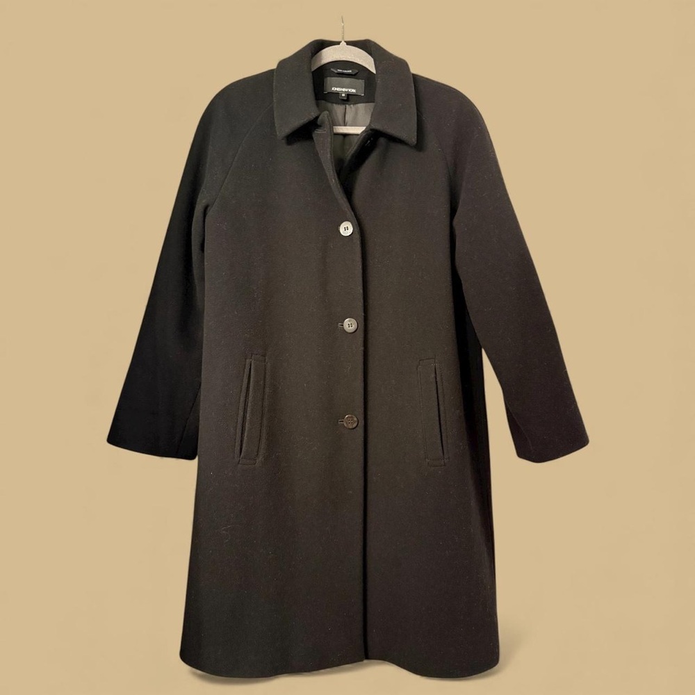 Jones New York‎ Classic Black Wool Overcoat Size 10